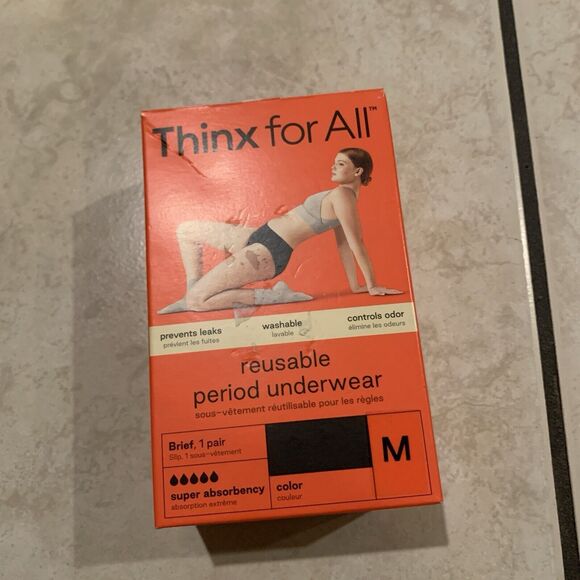 THINX Other - Thinx for All Super Absorbency Cotton Brief Period Underwear  Black